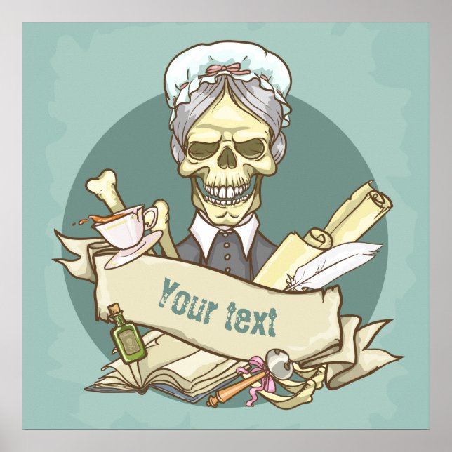 Customizable Vintage Skull Poster (Front)