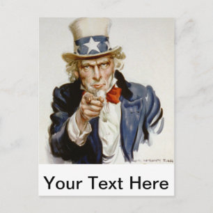 Customizable Vintage Uncle  Sam Postcard