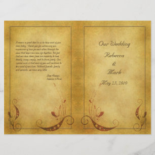 Customizable Vintage Wedding Program