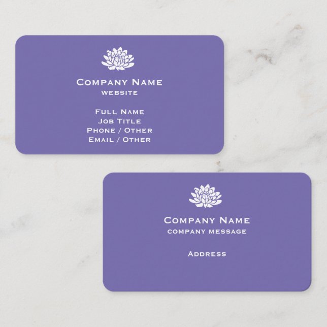 Customizable Violet Business Card (Front/Back)