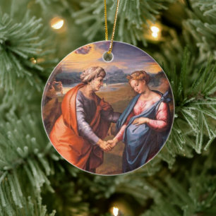 Customizable Visitation Ceramic Ornament