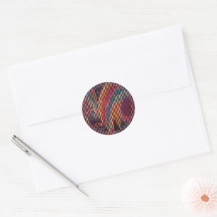 Customizable Vivid Striped Art Sticker