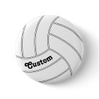 CUSTOMIZABLE Volleyball Round Button Pin
