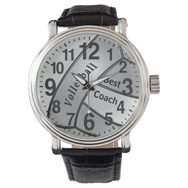 Customizable Volleyball Watch for "Best Coach" (Front)