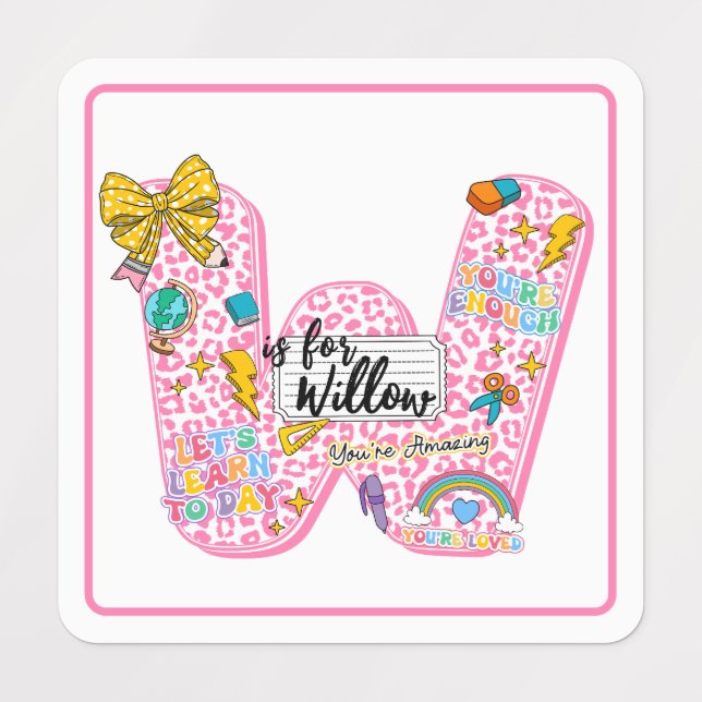 Customizable “W is for” Alphabet Art – Inspiration (Design 1)