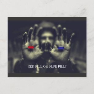 Customizable Wake Up Red Pill or Blue Choice 2020 Postcard