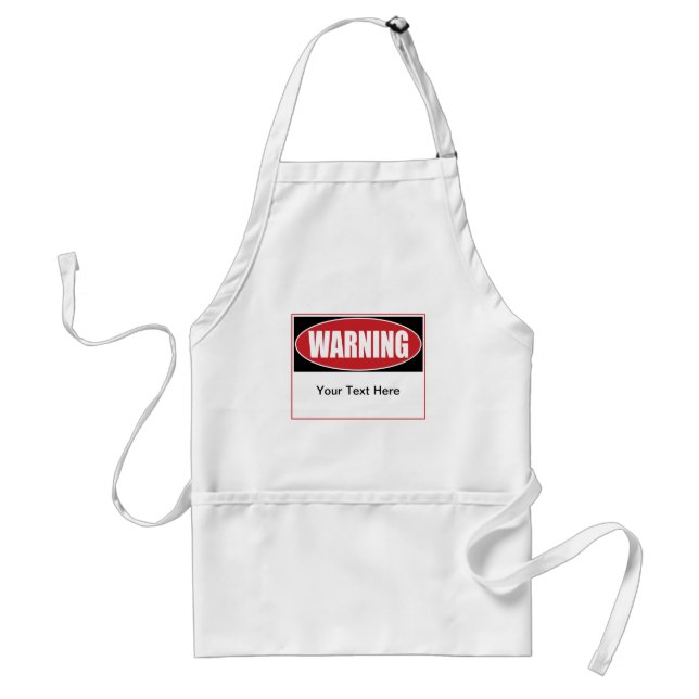 Customizable Warning Sign Standard Apron (Front)