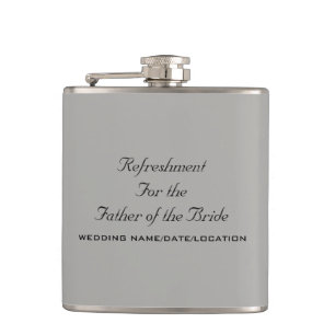 CUSTOMIZABLE Water for Father of the Bride Hip Flask