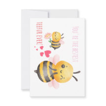 Customizable Watercolor Bee Teacher Thank You Card