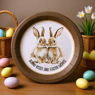 Customizable 🐰watercolor Bunny Paper Plate