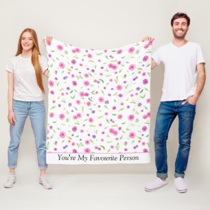 Customizable Watercolor Floral Blanket – Gift 