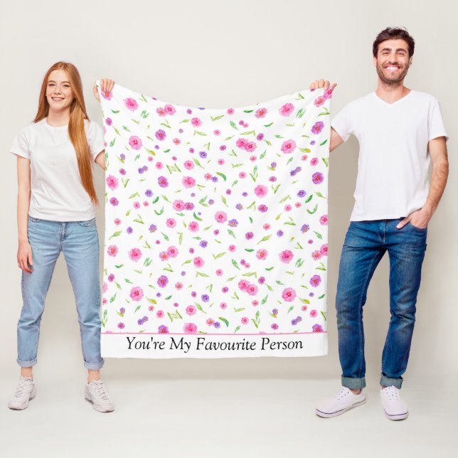 Customizable Watercolor Floral Blanket – Gift  (In Situ)