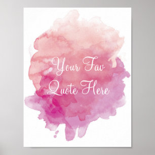 Customizable Watercolor Quote Poster