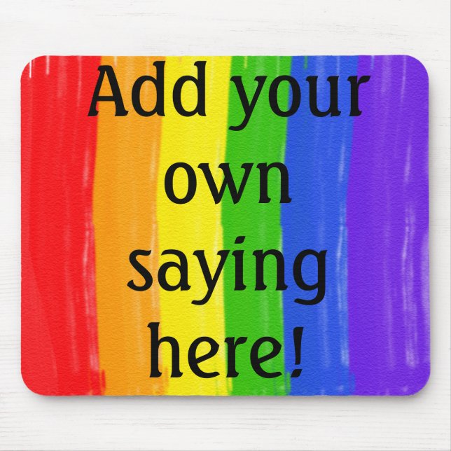 Customizable Watercolor Rainbow Mouse Pad (Front)