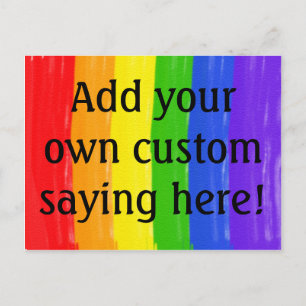 Customizable Watercolor Rainbow Postcard