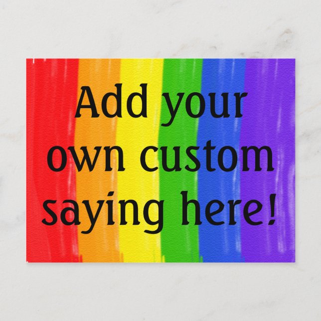 Customizable Watercolor Rainbow Postcard (Front)