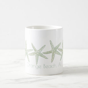 Customizable Watercolor Starfish Trio Coffee Mug