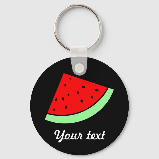 Customizable Watermelon Keychain (DARK) (Front)
