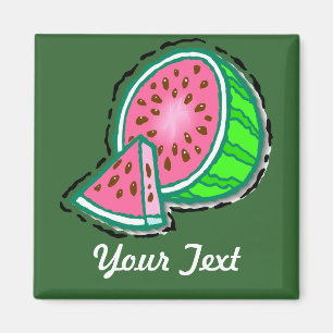 Customizable Watermelon Magnet (DARK)