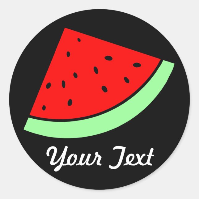 Customizable Watermelon Sticker (DARK) (Front)
