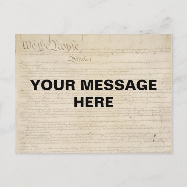 Customizable We the People Constitution Background Postcard (Front)
