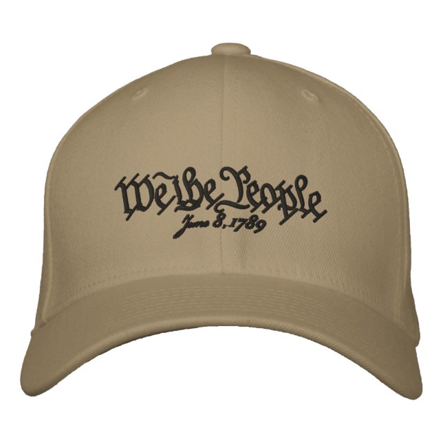 Customizable We the People FlexFit Embroidered Hat (Front)