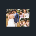 Customizable Wedding 3 Photos simple layout Canvas Print<br><div class="desc">Eternal Moments: Customizable 3-Photo Wedding Canvas Print Turn your walls into a testament of love and joy with this beautifully curated canvas print, designed to make your best wedding moments come alive. Key Features: Three-In-One Display: The canvas provides space for a primary large image, accentuated by two complementary smaller ones....</div>