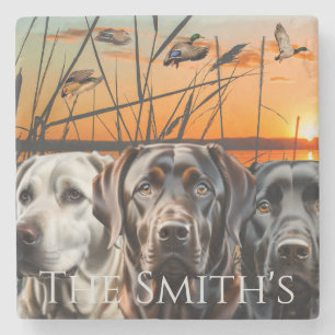 Customizable Wedding Gift Labrador Retriever Stone Coaster