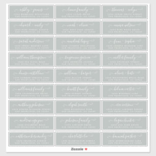 Customizable Wedding Guest Address Labels