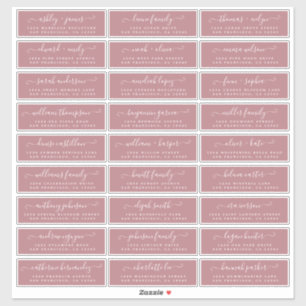 Customizable Wedding Guest Address Labels