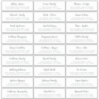 Customizable Wedding Guest Address Labels