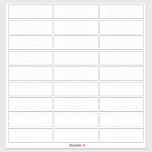 Customizable Wedding Guest Address Labels