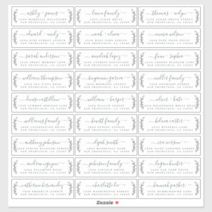 Customizable Wedding Guest Address Labels