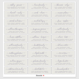 Customizable Wedding Guest Address Labels