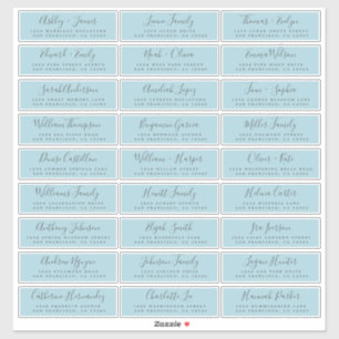 Customizable Wedding Guest Address Labels