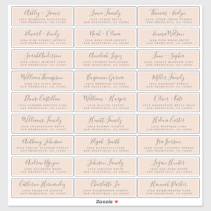 Customizable Wedding Guest Address Labels