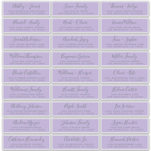 Customizable Wedding Guest Address Labels