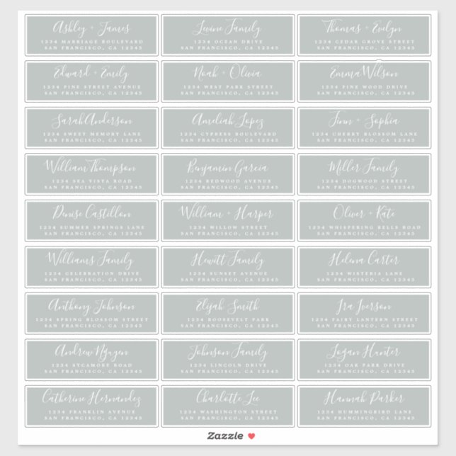 Customizable Wedding Guest Address Labels (Sheet)