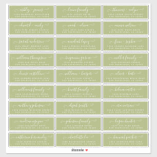 Customizable Wedding Guest Address Labels