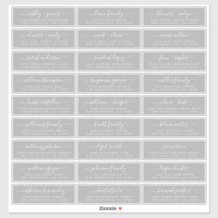 Customizable Wedding Guest Address Labels