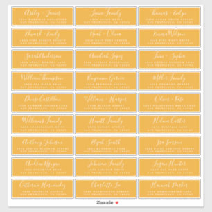 Customizable Wedding Guest Address Labels