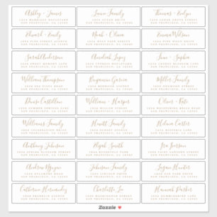 Customizable Wedding Guest Address Labels