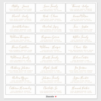 Customizable Wedding Guest Address Labels