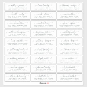 Customizable Wedding Guest Address Labels