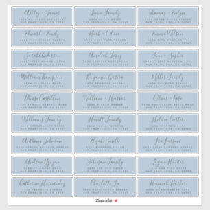 Customizable Wedding Guest Address Labels