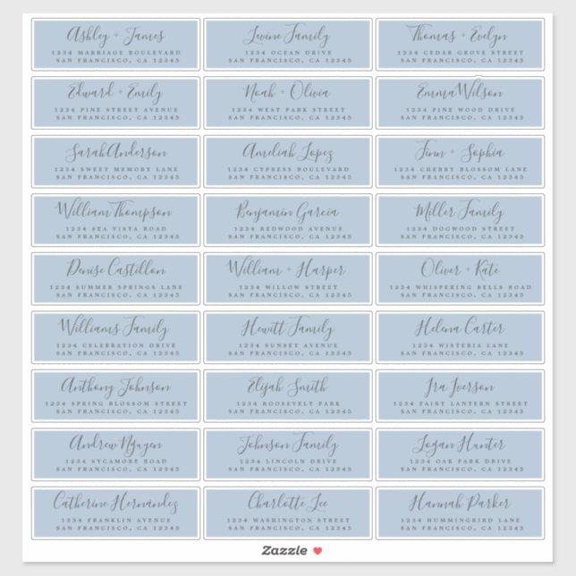 Customizable Wedding Guest Address Labels (Sheet)