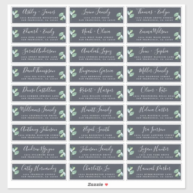 Customizable Wedding Guest Address Labels (Sheet)