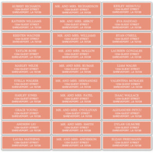 Customizable Wedding Guest Address Labels