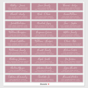 Customizable Wedding Guest Address Labels