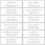 Customizable wedding guest address labels sticker<br><div class="desc">Easy to personalize,  names and addresses / individual wedding shipping address label stickers for guests.</div>